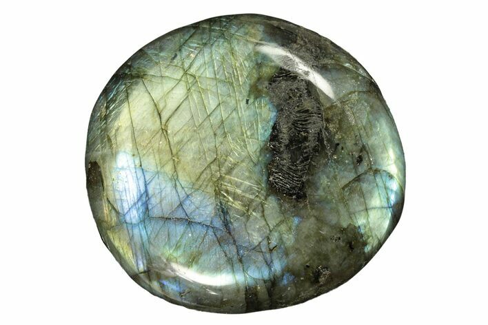 Flashy, Polished Labradorite Palm Stone - Madagascar #261562